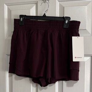 Lululemon Shake It Out HR Running Short- Goodnight Plum
